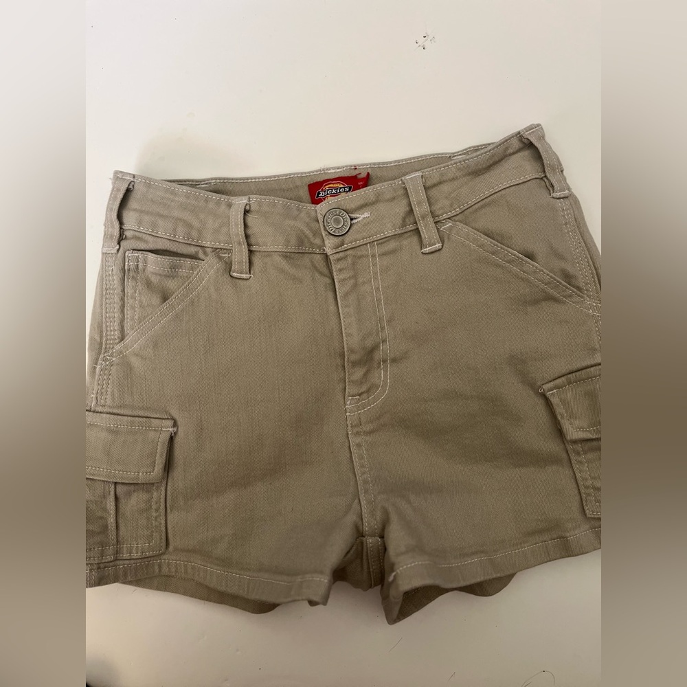 Dickies Women’s Cargo Shorts Khaki Beige Size 1/25 Utility Workwear
